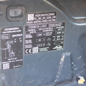 Вилочный погрузчик Linde E16P-02 2017 г. 12055 м/ч., № 5203