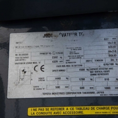 Вилочный погрузчик Toyota 7FBEST15 2011 г. 28 м/ч., № 3012